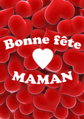 Coeurs rouges pour célébrer maman